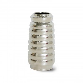 vase design chrome ceramique strie hk living