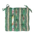 coussin de chaise vert ikat motif tisse madam stoltz