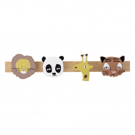 portemanteau mural enfants animaux bois bloomingville sade