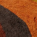 petit tapis design oval organique tufte orange marron hk living swirl