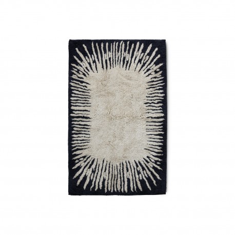 petit tapis hk living design noir blanc monochrome