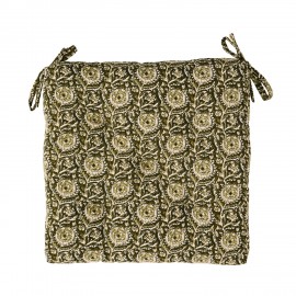 coussin de chaise imprime ornement floral vert madam stoltz