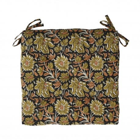 coussin de chaise ornement floral coton madam stoltz