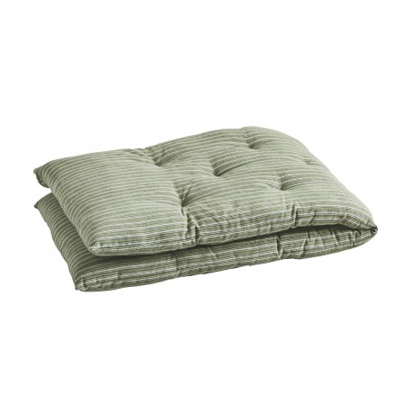 coussin long de banc coton vert raye madam stoltz