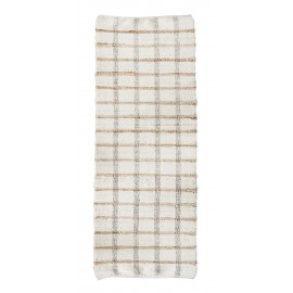 tapis a carreaux long couloir jute ecru madam stoltz