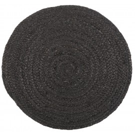 set de table noir jute naturel rond ib laursen