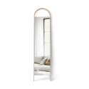 grand miroir a poser cotre mur bois clair design umbra bellwood