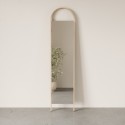 grand miroir a poser cotre mur bois clair design umbra bellwood
