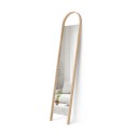 grand miroir a poser cotre mur bois clair design umbra bellwood