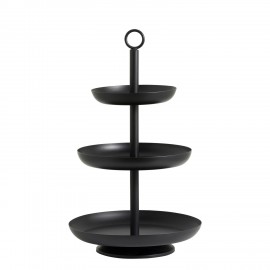 corbeille a fruits 3 etages design metal noir nordal assam