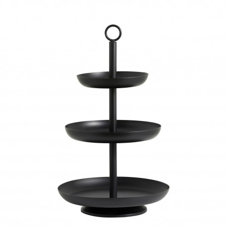 corbeille a fruits 3 etages design metal noir nordal assam