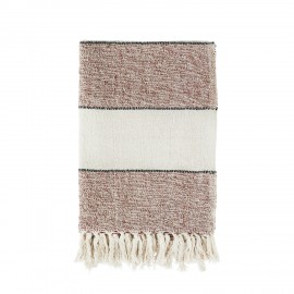 plaid rouge bordeaux ecru coton recyclé madam stoltz