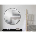 umbra hub tres grand miroir mural rond caoutchouc gris 358370-918