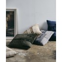 housse coussin velours chic bleu fonce nordal capella