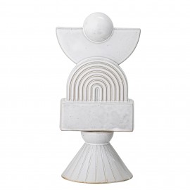 sculpture art deco blanche gres ceramique bloomingville beatrice