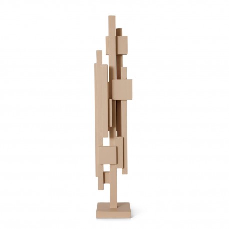 sculpture abstraite bois beige hk living skyline m
