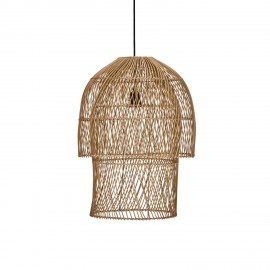 grand abat jour suspension rotin naturel house doctor hdgetti