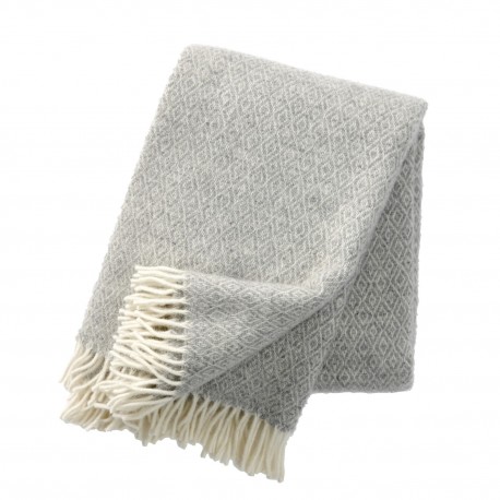 couverture laine agneau gris clair klippan stella