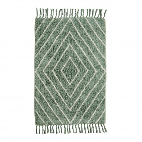 petit tapis coton vert tufte madam stoltz