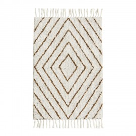 petit tapis blanc marron tufte moelleux madam stoltz