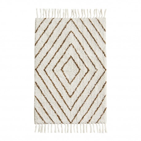 petit tapis blanc marron tufte moelleux madam stoltz
