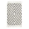 petit tapis moelleux coton imprime blanc noir madam stoltz