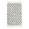 petit tapis moelleux coton imprime blanc noir madam stoltz