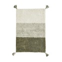 petit tapis coton tufte pompons vert madam stoltz