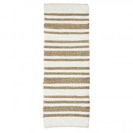 tapis long blanc raye jonc de mer madam stoltz