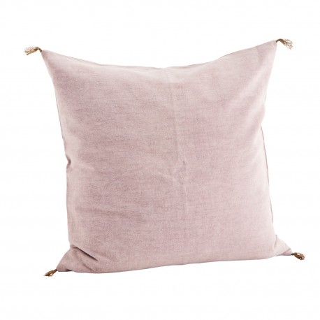 housse coussin rose pale nude coton lave uni madam stoltz