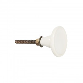 bouton de meuble blanc simple ceramique ib laursen