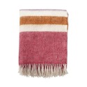 couverture raye laine agneau rouge orange klippan gotland stripe