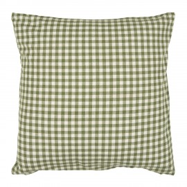 grande housse de coussin coton a carreaux vert ib laursen