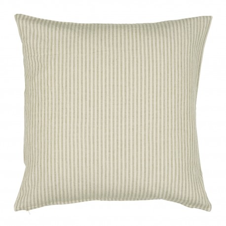 housse de coussin vert amande coton fines rayures ib laursen