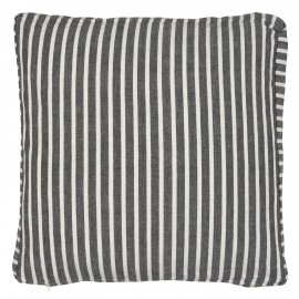 housse de galette coussin de chaise coton noir raye ib laursen