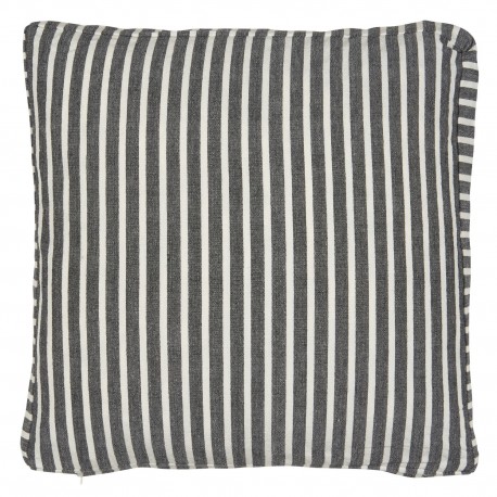 housse de galette coussin de chaise coton noir raye ib laursen