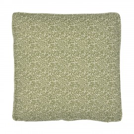 housse de galette de chaise carre coton vert fleuri ib laursen