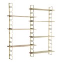 etagere murale modulable laiton bois manguier madam stoltz
