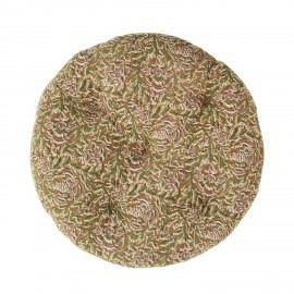 coussin de chaise rond coton imprime boheme vegetal madam stoltz
