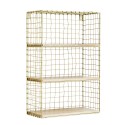 etagere murale fil de fer dore rectangulaire madam stoltz