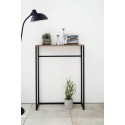 table console etroite fine design metal bois yamazaki tower