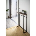 table console etroite fine design metal bois yamazaki tower