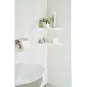 etagere murale d angle compacte gain de place blanc yamazaki