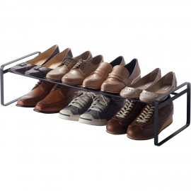 etagere a chaussures extensible basse discrete un niveau yamazaki