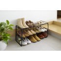 etagere a chaussures extensible basse discrete un niveau yamazaki
