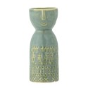 petit vase gres vert visage souriant bloomingville embla