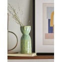 petit vase gres vert visage souriant bloomingville embla