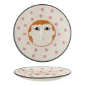 petite assiette peinte a la main visage femme fantaisie bloomingville