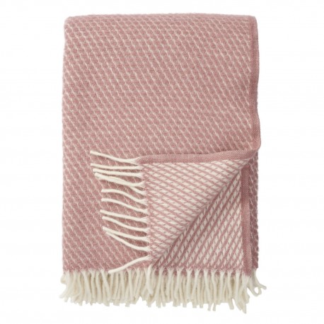 couverture rose clair laine agneau klippan velvet