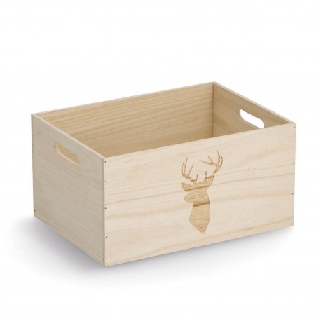 boite bois rangement doratif zeller deer